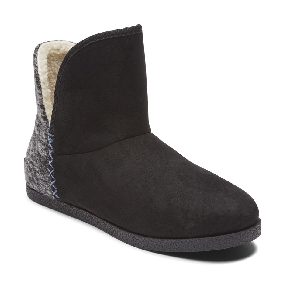 Botas Rockport Mujer Mexico - Trutech Veda Slipper Negros - AKBOS8349